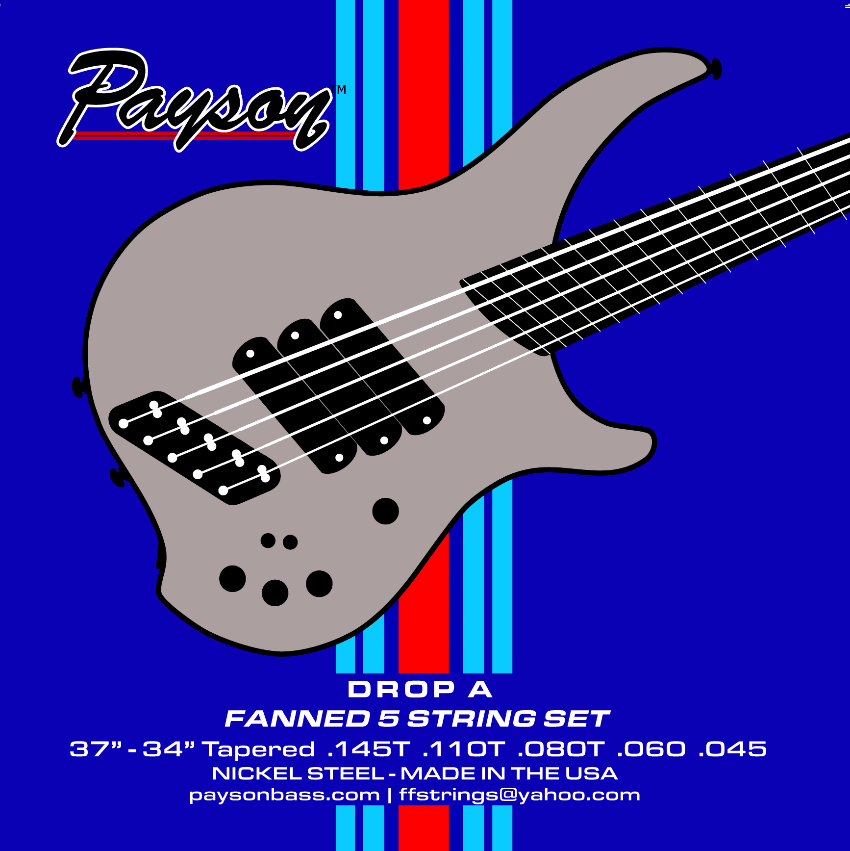 Payson NS DROP A STANDARD - MULTI-SCALE 5 String Bass Set