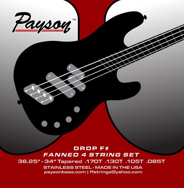 Payson SS DROP F# STANDARD - MULTI-SCALE 4 String Bass Set